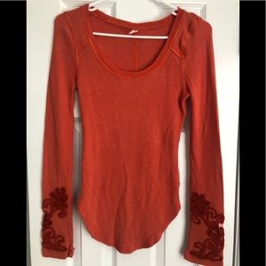 Free People Thermal with Sleeve Detail Size Small
